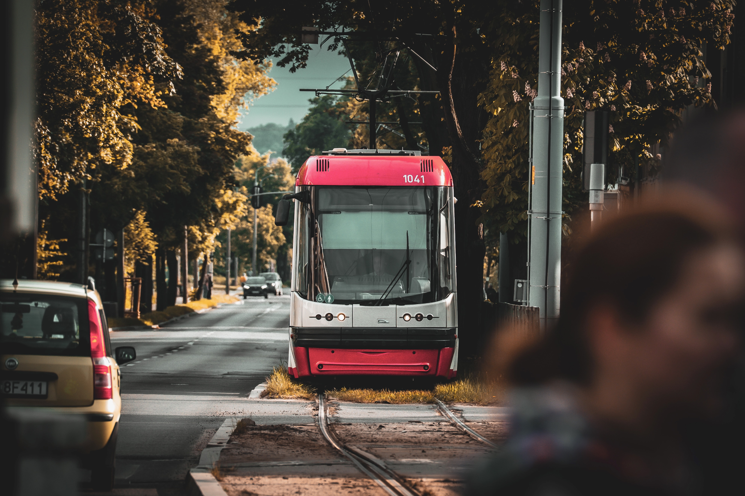 Tram coming in to the station