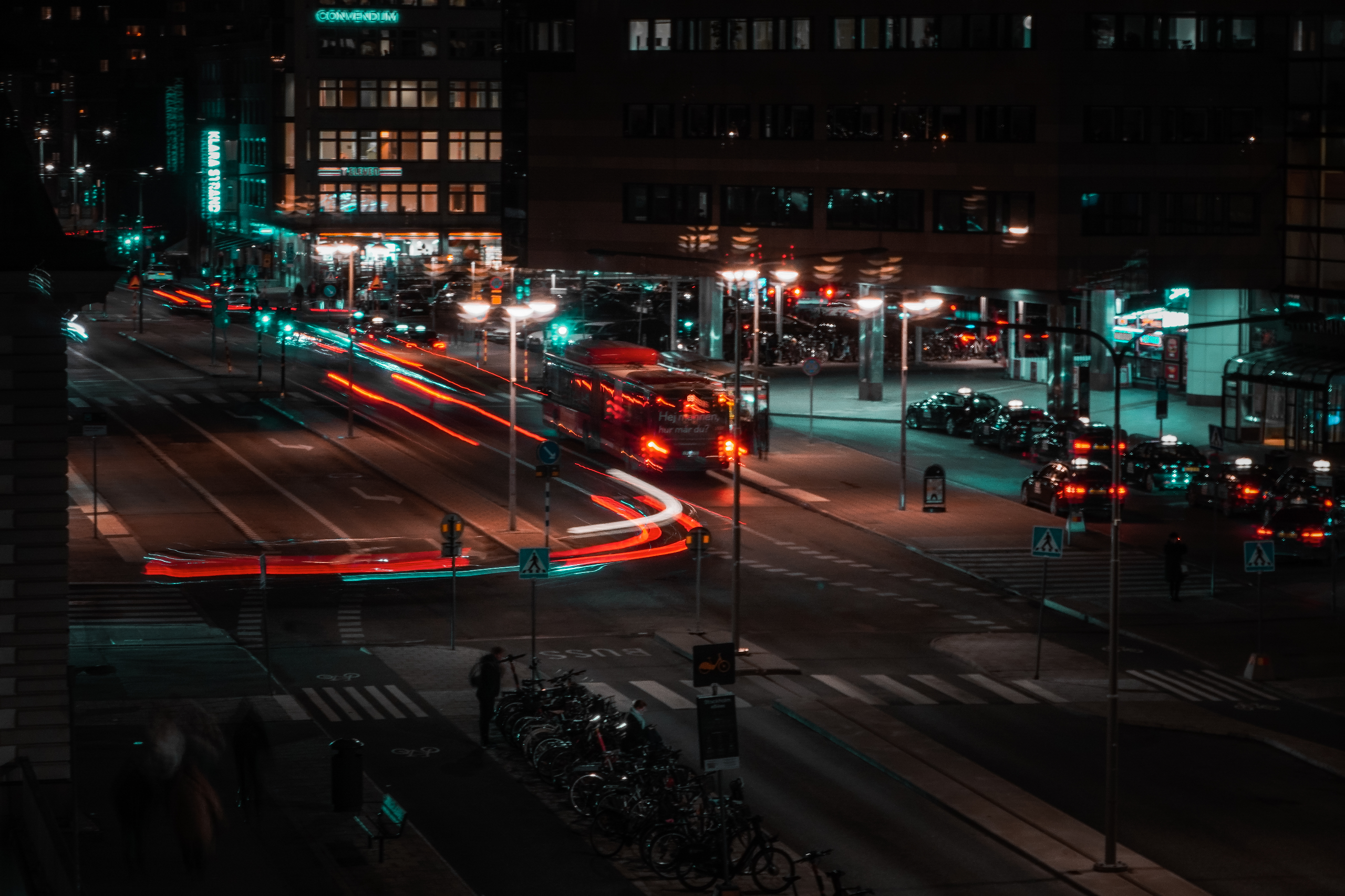 Stockholm by night — Sweden. Photograph by Karl Evans.